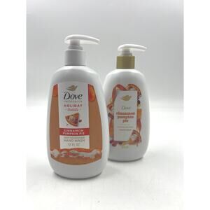 NEW 2x Dove Limited Edition Holiday Treats Cinnamon Pumpkin Pie 12oz Hand Wash